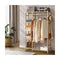 Wardrobe with Hanging Rail and 6-tier Shelf