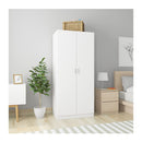 Wardrobe White 80X52X180 Cm Engineered Wood