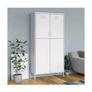 Wardrobe White 90X50X180 Cm Steel