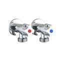 Washing Machine Turn Stop Brass 1 Pair Laundry Pin Taps Round