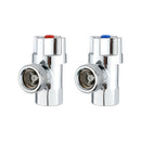 Washing Machine Turn Stop Brass 1 Pair Laundry Pin Taps Round