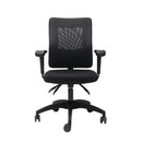 Wave Medium Back Mesh Operator Chair In Black Fabric