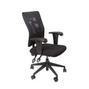 Wave Medium Back Mesh Operator Chair In Black Fabric