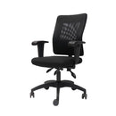 Wave Medium Back Mesh Operator Chair In Black Fabric