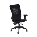 Wave Medium Back Mesh Operator Chair In Black Fabric
