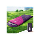 Sleeping Bag Kid 172Cm Camping Hiking Thermal Pink