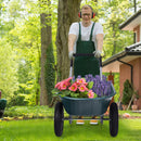 2 Tire Wheelbarrow Garden Dolly Utility Cart With Pneumatic Tires