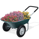 2 Tire Wheelbarrow Garden Dolly Utility Cart With Pneumatic Tires