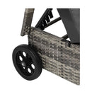 Wheeled Sun Lounger Day Bed Outdoor Setting Patio Furniture