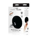 Whipsmart Furry Tales Black Bunny Tail Butt Plug Metal