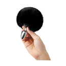 Whipsmart Furry Tales Black Bunny Tail Butt Plug Metal