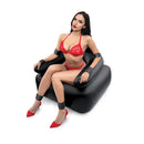 Whipsmart Inflatable Bondage Chair With 6 Inch Vibrating Dong Black