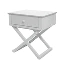 White Bedside Table With 1 Drawer