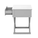 White Bedside Table With 1 Drawer