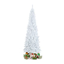210Cm Pre Lit White Christmas Tree With 8 Lighting Modes