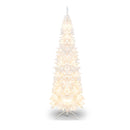 210Cm Pre Lit White Christmas Tree With 8 Lighting Modes