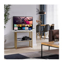 White Faux Marble Sofa Table With Faux Marble Tabletop For Living Room
