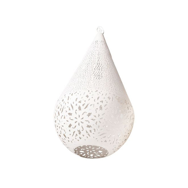 White Luminescence Floral Whispers Cone Pendant Light Etched Details