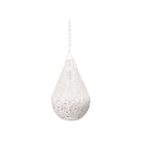 White Luminescence Floral Whispers Cone Pendant Light Etched Details
