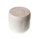 White Radiance Whimsical Tall Rounded Paulownia Wood Top Planter