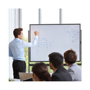 Mobile Magnetic Reversible Whiteboard With Adjustable Height
