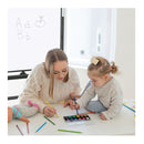 Mobile Magnetic Reversible Whiteboard With Adjustable Height