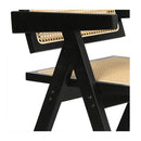 1X Black Wicker Armchair Dining Chair