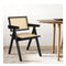 1X Black Wicker Armchair Dining Chair