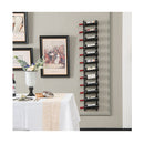 Rust Proof Metal Wall Mounted Wine Rack For 12 Bottles