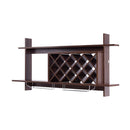 Wall mounted Wine Rack with Glasses Holder for Kitchen Living Room Bar