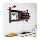 Wall mounted Wine Rack with Glasses Holder for Kitchen Living Room Bar