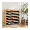 108 Bottles Wine Rack 9 Tiers Modular Wine Bottle Holder Natural