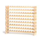 108 Bottles Wine Rack 9 Tiers Modular Wine Bottle Holder Natural