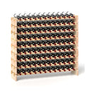 108 Bottles Wine Rack 9 Tiers Modular Wine Bottle Holder Natural