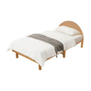 Wood Bed Frame Solid Pine Wooden Base Platform Bed Round Bedhead
