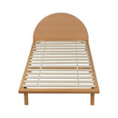 Wood Bed Frame Solid Pine Wooden Base Platform Bed Round Bedhead