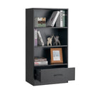 Wood Bookcase With Storage Drawer For Living Room