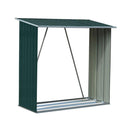 Wood Storage Shed Galvanized Steel Green