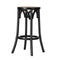 Wooden Bar Stool 2Pc Kitchen Vintage Rattan Dining Chair