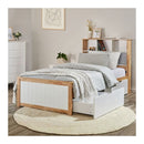 Wooden Bed Frame Shelf Headboard Mattress Base