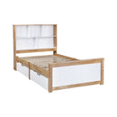 Wooden Bed Frame Shelf Headboard Mattress Base