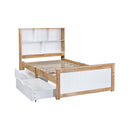 Wooden Bed Frame Shelf Headboard Mattress Base