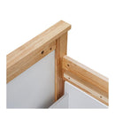 Wooden Bed Frame With 2 Storage Drawer Double Mattress Base
