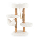 87 Cm Tall Wooden Cat Tree With Jute Scratching Posts For Pet