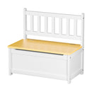 2 In 1 Kids Toys Storage Bench Box Wooden Chair
