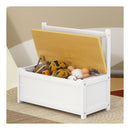 2 In 1 Kids Toys Storage Bench Box Wooden Chair