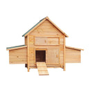Wooden Chicken Coop And Rabbit Hutch With Ramp Nesting Boxes