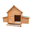 Wooden Chicken Coop And Rabbit Hutch With Ramp Nesting Boxes