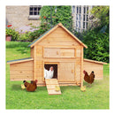 Wooden Chicken Coop And Rabbit Hutch With Ramp Nesting Boxes