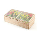 Wooden Garden Portable Greenhouse With Transparent Pvc Top Cover